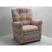 Harriet Bee Bardugo Sweet Potato Recliner & Ottoman, Wood in Blue/Brown/Orange | 29 H x 23 W x 25 D in | Wayfair 35A888A813D2414281B980B40192617B