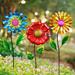 Exhart 3 Piece Metal Flower Garden Stake Set, 9 Inch Metal | 36 H x 9.5 W x 3.5 D in | Wayfair 13379-RS