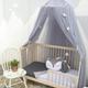 Bedding Dome Tent Cotton Kids Bed Canopy Bedcover Mosquito Net Curtain Decor (Grey Kids Bed Canopy)