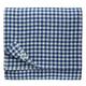 Linen & Cotton Gingham Tablecloth Estella - 100% Linen, White Blue (139 x 220 cm) Rustic Country Style Checked Table Linen Cloth Cover Fabric for Home Cottage Restaurant Hotel Summer Spring Easter