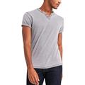 Lucky Brand Herren Venice Burnout Notch Neck Tee T-Shirt, Grau, XX-Large