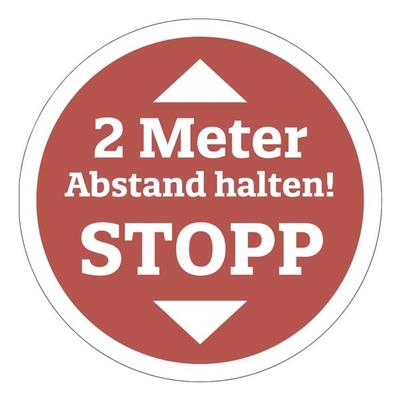 Marahrens Bodenaufkleber »Abstand halten« Ø 40 cm signalrot rot