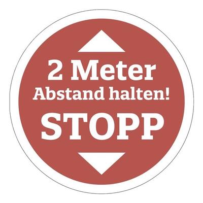 Bodenaufkleber »Abstand halten« Ø 40 cm signalrot rot, OTTO Office