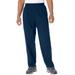 Men's Big & Tall Lightweight Jersey Open Bottom Sweatpants by KingSize in Navy (Size 2XL)