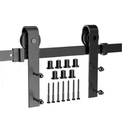 Scheunentor Schiebetuer set aus Eisen Schiebetuerbeschlag Schiebetuerrolle 183cm Image