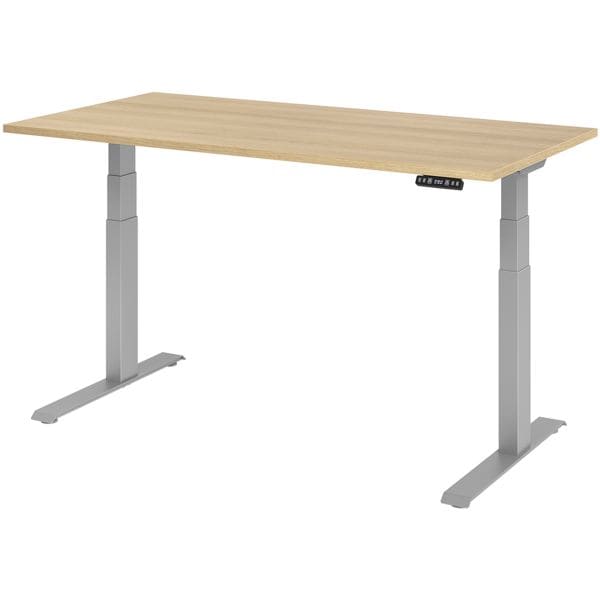 HAMMERBACHER Schreibtisch »Upper Desk« 160 cm breit und elektrisch höhenverstellbar bis 129 c braun, 160x129x80 cm