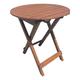 Holz-Klapptisch »Hanford« rund Ø 45 cm braun, Garden Pleasure, 45x50 cm