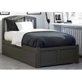 Breckin Extra Long Twin Solid Wood Platform Bed w/ Trundle by Harriet Bee Wood in Gray | 41.5 H x 41.625 W x 82.5 D in | Wayfair