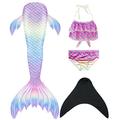 shepretty Mermaid Tail Swimmable Costume Swimsuit with Monofin for Girls, G2-120