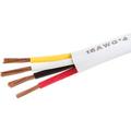 Cmple 16 AWG CL2 Rated 4-Conductor Speaker Cable for In-Wall Installation (White, 615-N