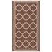 White 31 x 0.25 in Area Rug - Winston Porter Herefordshire Geometric Chocolate/Cream Indoor/Outdoor Area Rug, Synthetic | 31 W x 0.25 D in | Wayfair