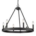 Golden Lighting Alastair 24 Inch 6 Light Chandelier - 1017-6 BLK