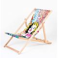 Modern Sun Loungers Padded Wooden Garden Adirondack Chair PATIO SEASIDE Traditional Folding Hardwood Beach Deck Deckchairs Outdoor Travel Seat (Queen Marilyn, 1)