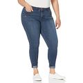 Democracy Damen Plus Size Ab Solution Knöchel-Skimmer Jeans, Indigo, 46