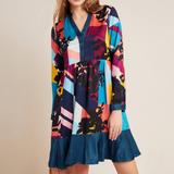 Anthropologie Dresses | Anthropologie Gillian Abstract Shirtdress | Color: Blue/Pink | Size: M