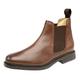 ZAM278B-10 Roamers Brown Leather Chelsea Boots