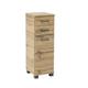 Schildmeyer Nora Highboard 144933, Eiche Landhaus Dekor, 30,3 x 32,6 x 88,6 cm (B/T/H)