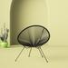 Hashtag Home Sampson Patio Chair Wicker/Rattan in Black | 28 H x 26 W x 37 D in | Wayfair 95ADABC473E54935A84B38B72FEE130F
