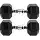 Signature Fitness Unisex Adult HEX Dumbbells, Black