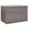 vidaXL Garden Storage Box Grey 150x100x100 cm Poly Rattan