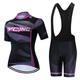 Women Cycling Jersey Set +5D Padded Bicycle Shorts Shirt Quick-dry Reflective 3-Pockets S-3XL