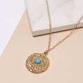 Anthropologie Jewelry | Anthropologie 14k Gold Fill Evil Eye Necklace | Color: Blue/Gold | Size: 18"