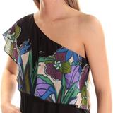 Free People Tops | Annka Bubble One-Shoulder Top Small | Color: Black/Purple | Size: S