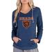 Women's Concepts Sport Navy Chicago Bears Mainstream Hooded Long Sleeve V-Neck Top