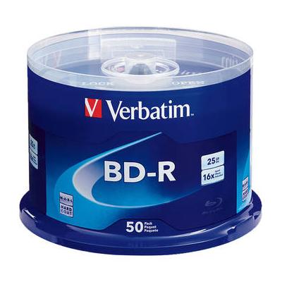 Verbatim 25GB BD-R Blu-ray 16x Discs (50-Pack Spindle) 98397