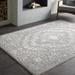 Battleview 7'10" Square Traditional Charcoal/Tan/Light Beige/Beige Area Rug - Hauteloom