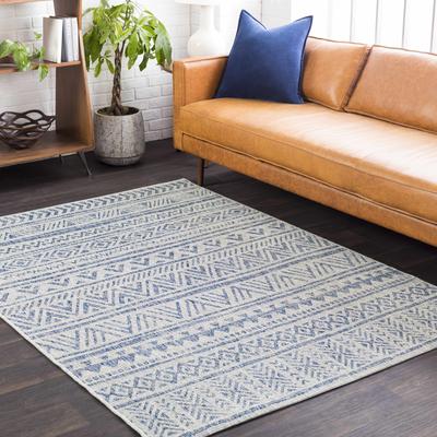 Novato 5'3" x 7'7" Blue/Light Blue/Taupe/Ink Blue/Teal/LightBlue/InkBlue/Light Blue/Teal Outdoor Area Rug - Boutique Rugs