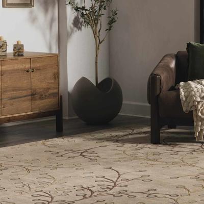 Chama 12' x 15' Cottage Wool Dark Brown/Medium Gray/Gray/Tan/MediumGray/DarkBrown/Medium Gray/Dark Brown Area Rug - Boutique Rugs