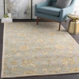 Logville 9'9" Square Traditional Wool Mauve/Gray/Ivory/Light Olive/Mustard/Olive Area Rug - Hauteloom