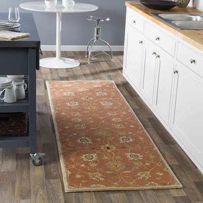 Mckeesport 9' x 12' Traditional Wool Camel/Black/Brown/Dusty Pink/Gray/Ivory/Rust/Sky Blue/Brick Red/Dark Red/DustyPink/SkyBlue/Dusty Pink/Sky Blue Area Rug - Boutique Rugs