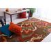 Roseboro 8' x 11' Floral and Paisley Contemporary Dark Brown/Olive/Mustard/Beige/Burgundy/Medium Gray/Rust Area Rug - Hauteloom