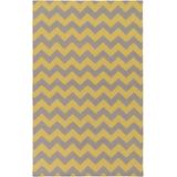 Cedarcreek 5' x 8' Transitional Flat Weave Moroccan Trellis Wool Mustard/Gray Area Rug - Hauteloom
