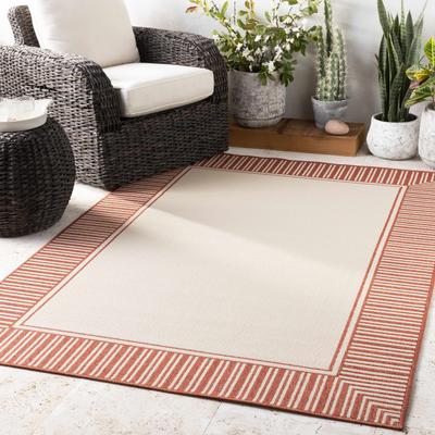 Redby 8'10" x 12'10" Cottage Beige/Rust/Brick Red/Rust Outdoor Area Rug - Boutique Rugs