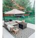 Spilsby 7'3" x 10'6" Modern Black/Light Beige/Beige Outdoor Area Rug - Hauteloom