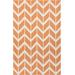 Amalia 5' x 8' Transitional Modern Moroccan Flat Weave Wool Cream/Orange Area Rug - Hauteloom