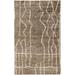 Rathdrum 2' x 3' Natural Fiber Modern Moroccan Trellis Jute Brown/Charcoal/Slate/Slate Blue/Dark Red Area Rug - Hauteloom