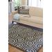 Saunemin 9' x 13' Contemporary NZ Wool Charcoal/Light Olive/Pale Blue/Olive Area Rug - Hauteloom