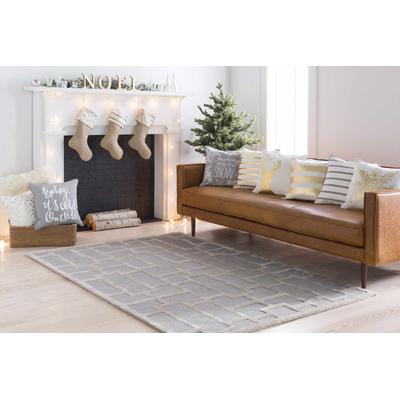 Wadesboro 9' x 13' Modern Wool Light Gray/Beige Area Rug - Boutique Rugs