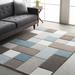 Clinton 2'7" x 7'7" Modern Aqua/Dark Brown/Taupe/Ivory Runner - Hauteloom