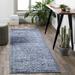 Wellsburg 5'3" Square Traditional Light Gray/White/Navy/Blue Area Rug - Hauteloom