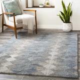 Hale 9' x 12' Modern Wool Silver Gray/Medium Gray/Black/Blue/Slate/Slate Blue Area Rug - Hauteloom