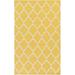 Allakaket 3' x 5' Transitional Modern Moroccan Flatweave Cotton Ivory/Yellow Area Rug - Hauteloom