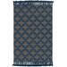 Stonyford 2' x 3' Modern Flat Weave Moroccan Bohemian Wool Dark Blue/Dark Brown/Metallic Gold/Navy Area Rug - Hauteloom