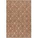 Reunion 8' x 11' Natural Fiber Updated Moroccan Trellis Jute Brown/Burnt Orange/Dark Red Area Rug - Hauteloom