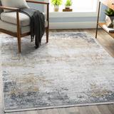 Barrackville 3'1" x 8' Modern Updated Bohemian Farmhouse White/Charcoal/Gray/Saffron/Mustard Runner - Hauteloom