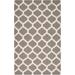 Neshkoro 2' x 3' Transitional Flat Weave Moroccan Trellis Wool Gray/Light Beige/Peach Area Rug - Hauteloom